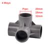 Diámetro Interior 20 25 32mm Conector de Tubo de PVC Recto Codo T Adaptador de Tubo de Agua Hogar DIY Tubo 3 4 5 6 Vías