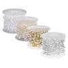 Handmade Pearl Beaded Chain Trim Plastic Ribbon Sewing Decoration for Bridal Dress Home Decor and Gift Wrapping