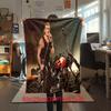 French Legendary Rock Singer and Actor Johnny Hallyday Blanket Soft Home Furnishing Nap Decoration Four Seasons Warm Sherpa Blanket U18