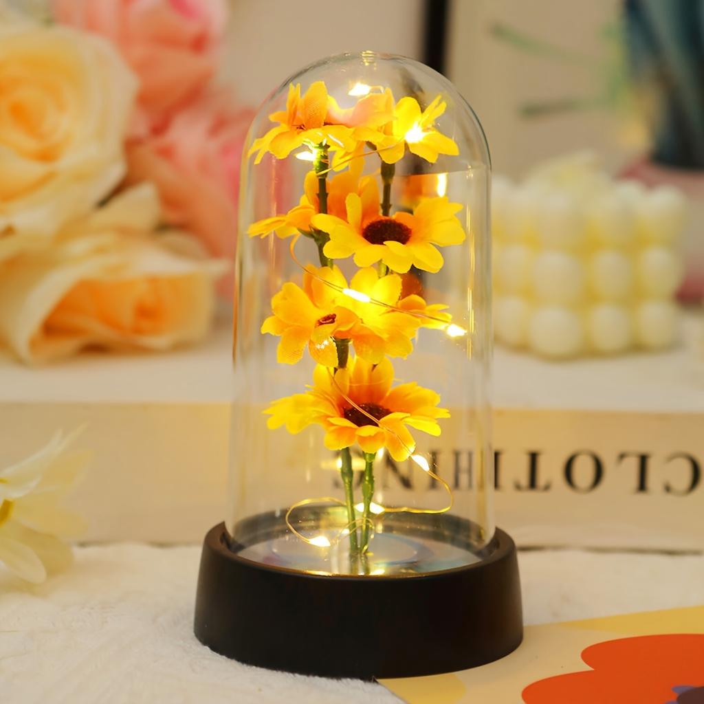 Sunflower Decoration Small Night Light, Sunflower Desktop Decoration Small Night Light, Festival Gift Exchange