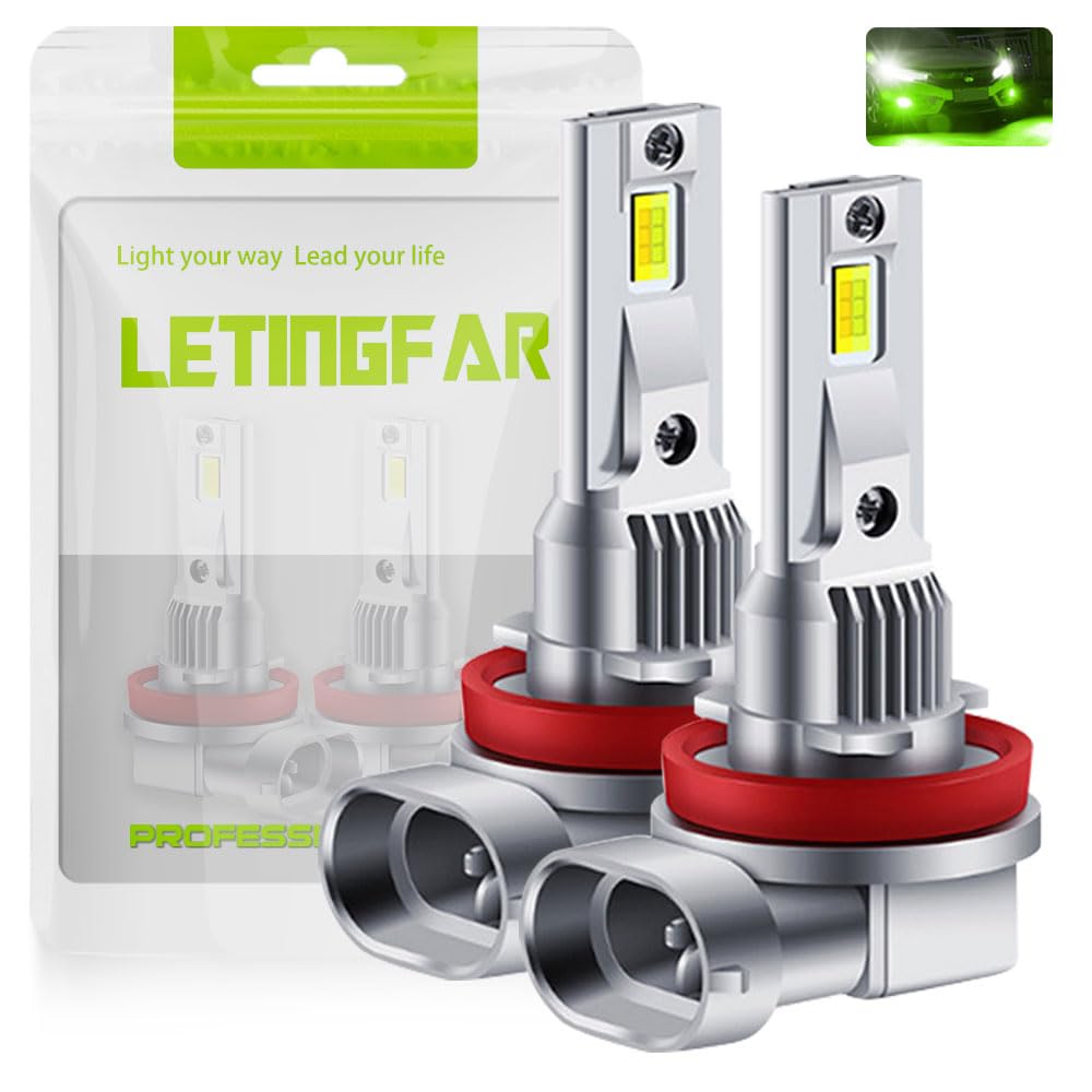 H11 LED Fog Lamp, Explosive Light, Lemon Yellow, Compatible with Vehicle Inspections, H8, H9,