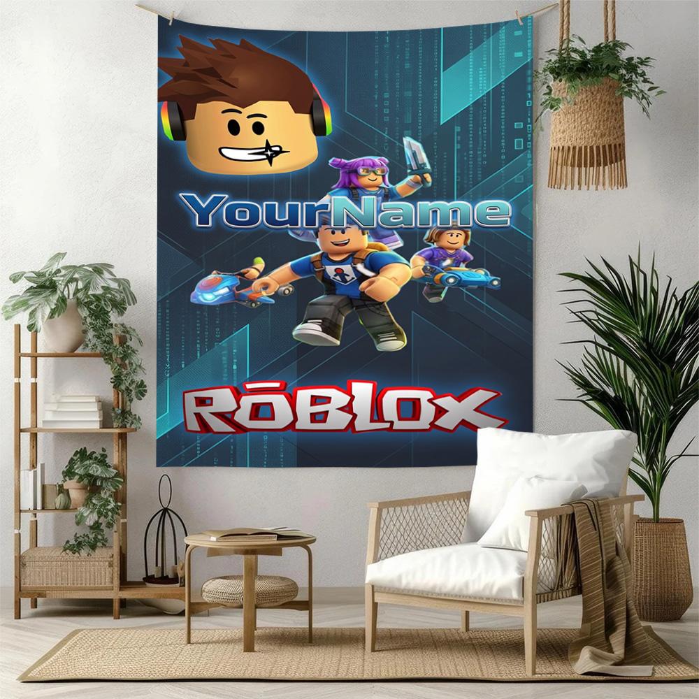 Roblox Custom Your Name Wall Decor Tapestry Art For Pet Memorial Birthdaywedding Party Backdrop Family Gift