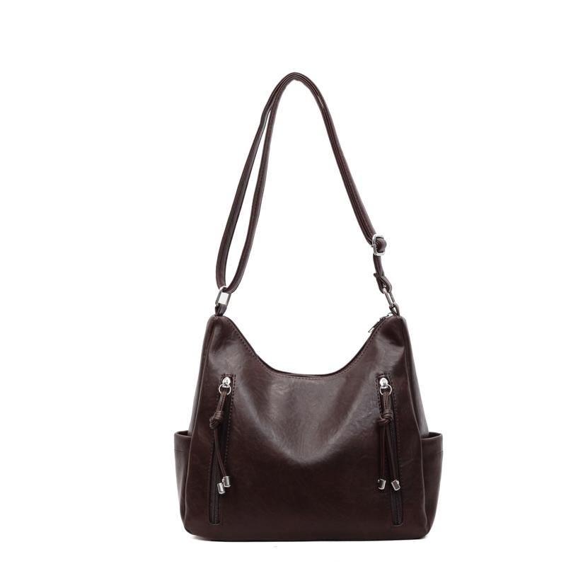 PU Zipper Fashi Tote Bags High Quality Large Capacity Versatile 2026 New Bags for Women Autumn Commuting Shoulder Bags