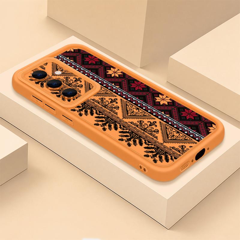 Custodia Ammortizzante con Design Complesso Per Samsung S25 Ultra S24 FE S23 A56 A36 A16 A15 A55 A35 A26 A17 A37 A57 5G S26 Protezione Lente Opaca Cover in TPU per Telefono