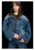 Women's 2025 Vintage High-Waisted Slimming Denim Jacket - Faded Retro Loose-Fit