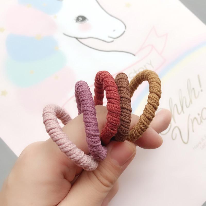 5Pcs/Lot Hair Ropes Women Girls Simple Basic Elastic Hair Rubber Bands Headwear Solid Color Headband Fashion Hair Accessories