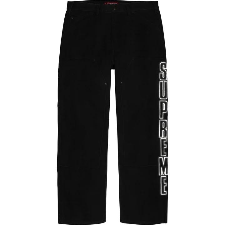 Supreme Reflective Double Knee Pant Black