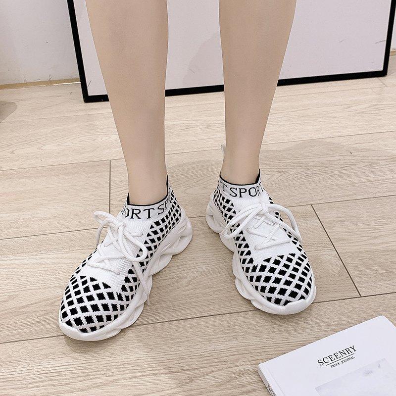 

Повседневные спортивные туфли на шнуровке для папы, женские, лето 2025, новые туфли на платформе с кексами, интернет-знаменитости, тканые туфли с мушкой, дышащие одинарные туфли 35 белый