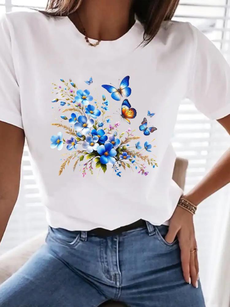 (Asian Size) trend style cute Women Tee Top Fashion Clothing T Shirt Woman Print Female Short Sleeve Graphic T-shirts