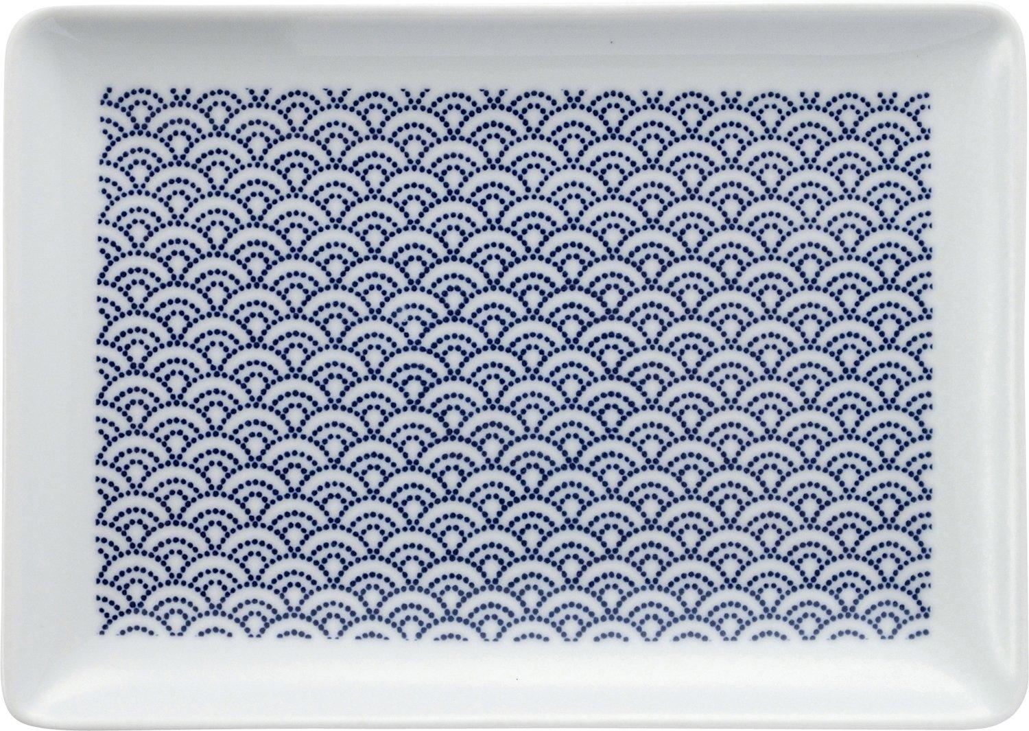 

Hasami ware kuvio white rectangular wave 545 plate, pattern, W, 206314,