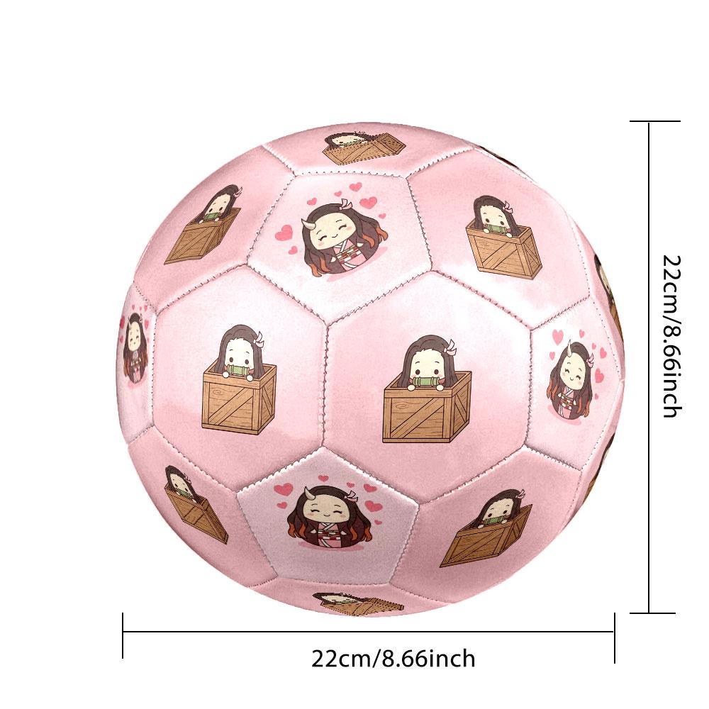1pc Demon Slayer Kimetsu No Yaiba Soccer Ball Size 5 Indoor Soccer Ball Fashion Colorful Backyard Game - Great For Sports Fans Gift HE16