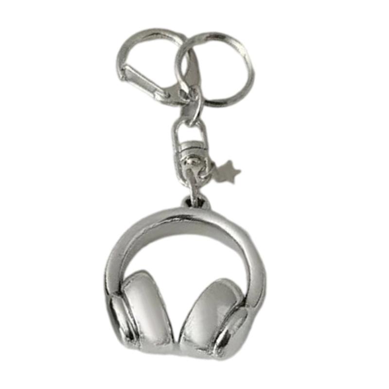 Ключница, вдохновленная музыкой, креативный карабин с градиентным покрытием, материалы из пластикового сплава, персонализируемый, унисекс, подарок, дополнение серебряный