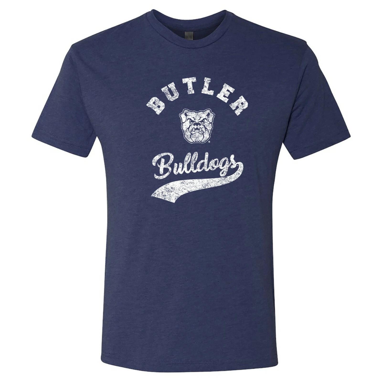 Butler Bulldogs Retro Script Triblend T-Shirt - Vintage Navy 3XL