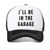 Rustikal I ICH BIN IN DER GARAGE Print Geometrisches Muster Baseballkappe Herren Damen Lässig Netz Truckerhüte verstellbar Snapback Hüte