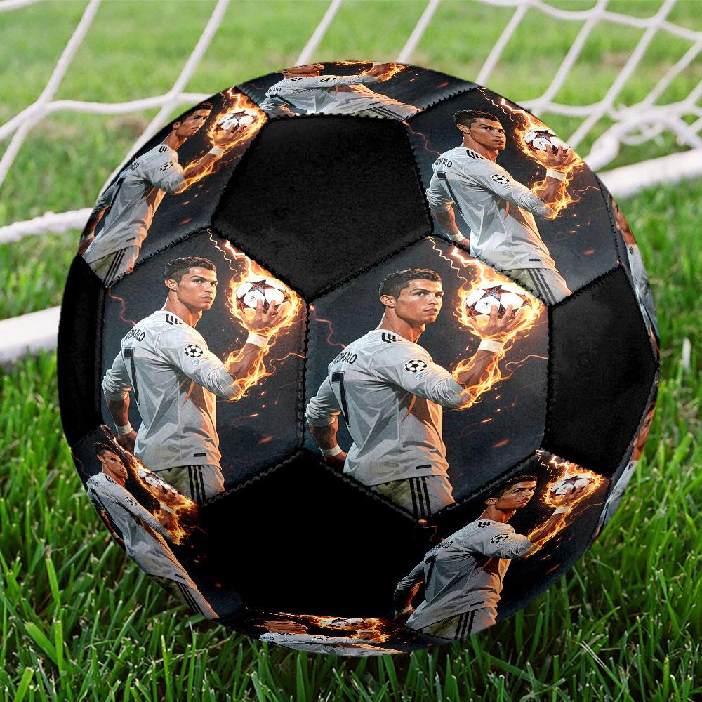 1pc CR7 Soccer Ball Size 5 Indoor Soccer Ball Fashion Colorful Backyard Game - Great For Sports Fans Gift HE17