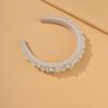Headband For Women Wedding Bridal Hair Accessories Handmade Wide Hair Hoop Girls Headwear Wedding  Jewelry White Pearl