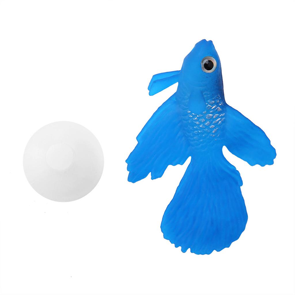 Aquarium Decoration Funny Artificial Silicone Small Fish Fish   Ornament Red Betta Fish