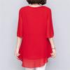 Fashion Swallowtail Tops Womens Summer Plus Size Flared Sleeves Loose Chiffon Shirts Short-sleeved Crewneck neck Women's clothes
