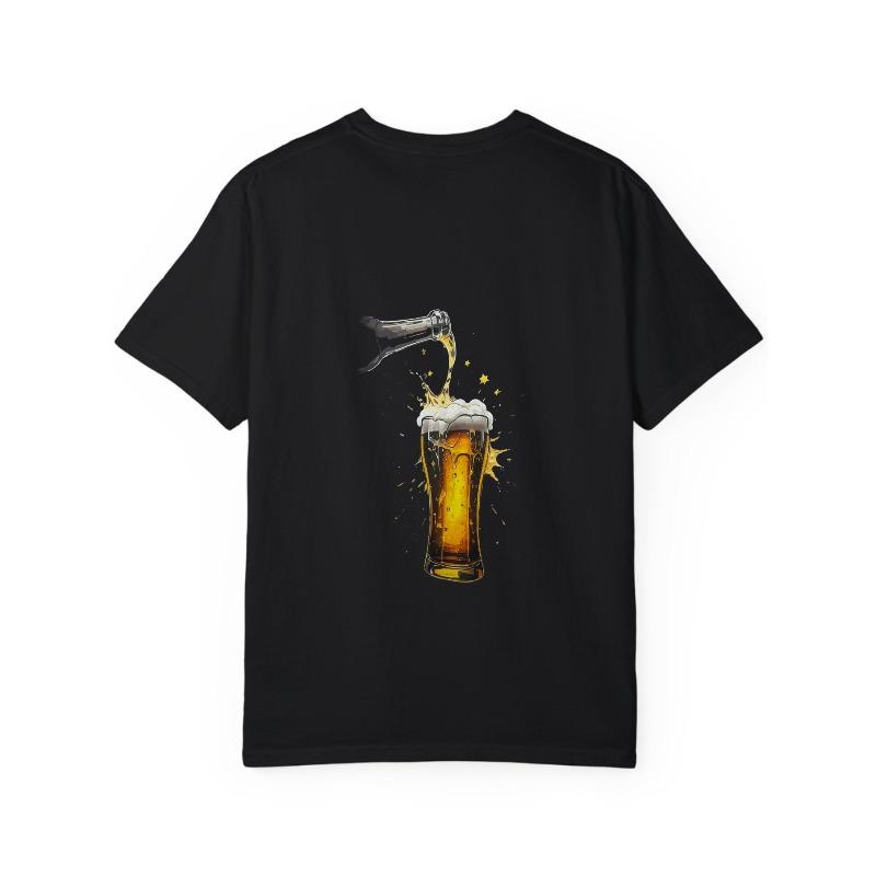 Weißes T-Shirt Bier Einschenken Grafikdesign Freizeitkleidung für Herren Sommeroutfits Partykleidung