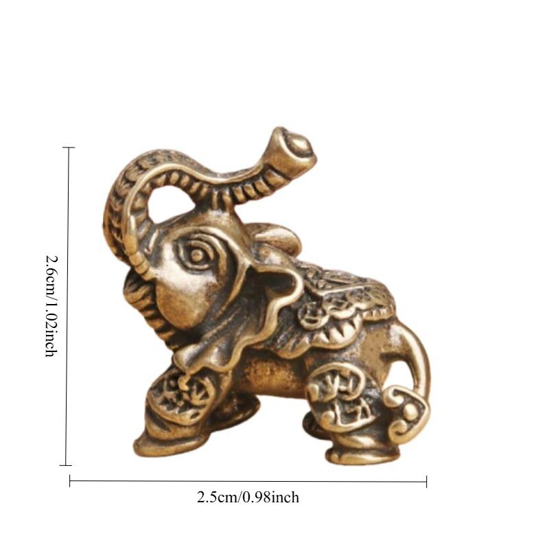 

1pcs Home Office Desk Elephant Decor Statue Metal Craft Decoration Mini Ornament for Tabletop and Shelf Display