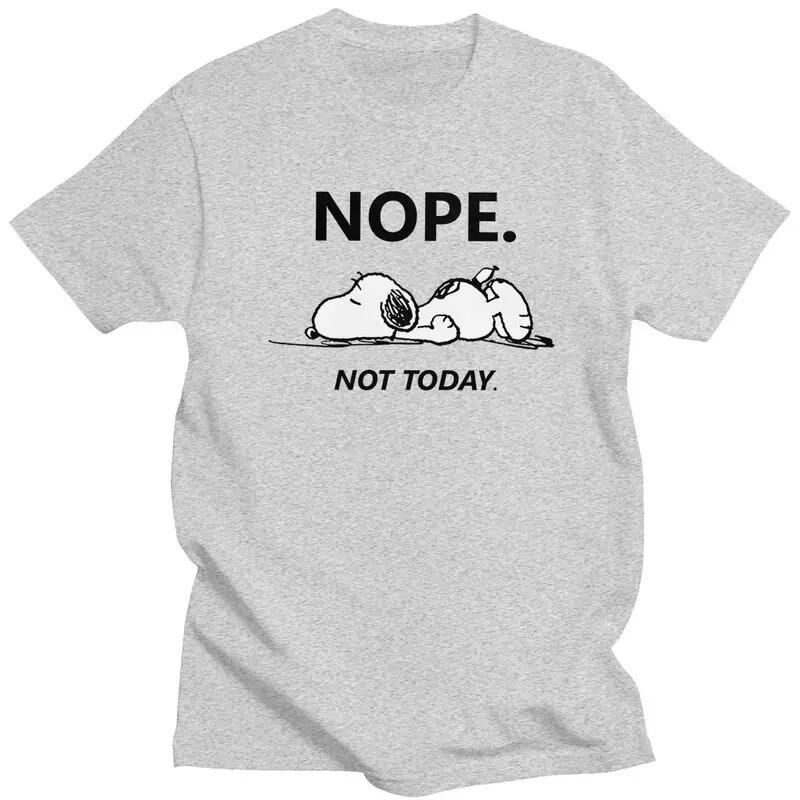 New Snoopy TShirt NOPE Fashion Fun High Quality Printed Cotton T Shirt Lovers Korean Style Fashion Students Hot Sales