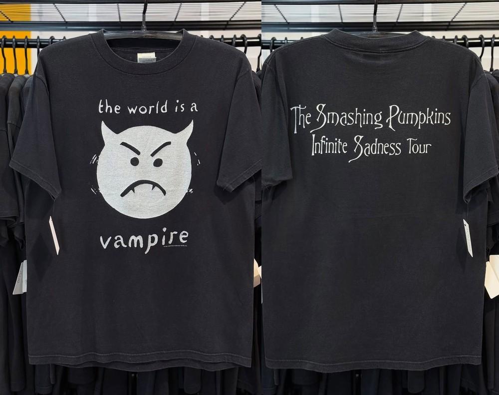 

Smashing Pumpkin T-Shirt The World Is A Vampire 1996 Tour Size S-5XL Reprint Unisex T-Shirt XXL
