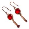Ruby Earrings Gemstone Jewelry, Copper Electroformed Handmade Earrings, Latest Design Jewelry