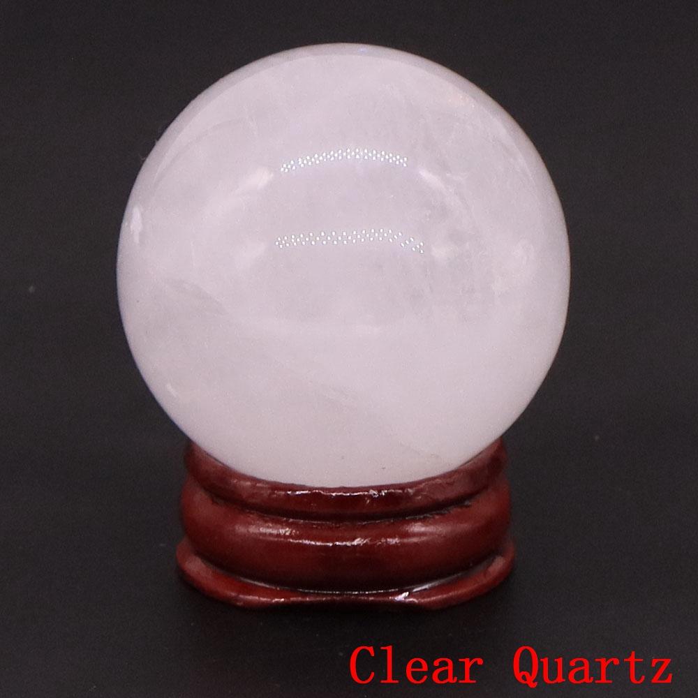 40mm Natursteine Amethyst Lapislazuli Reiki Heilkristalle Energie Chakra Massage Edelstein Kugel Heimdeko Handwerk Mit Ständer