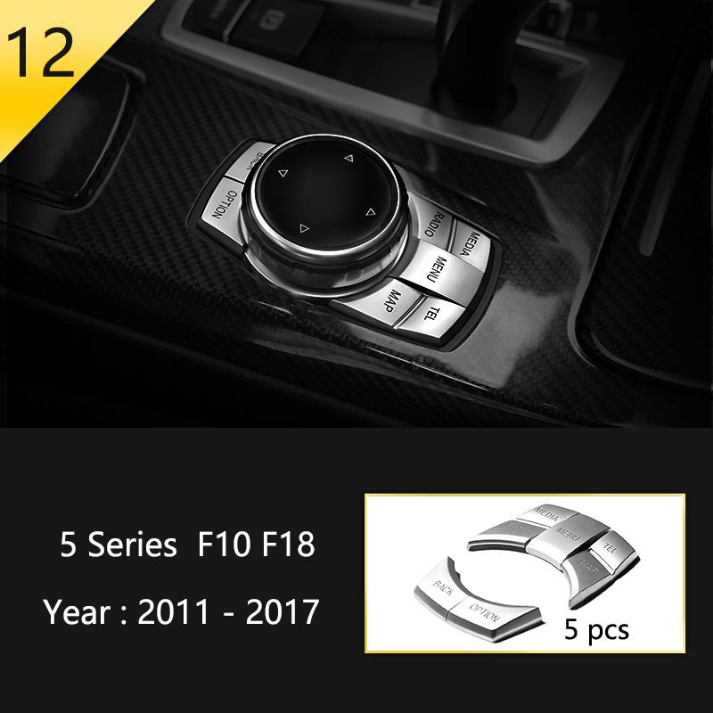 Car Styling Console Multimedia AC CD Panel Decoration Frame Cover Trim Strip Sticker For BMW 5 Series F10 Interior Accessories