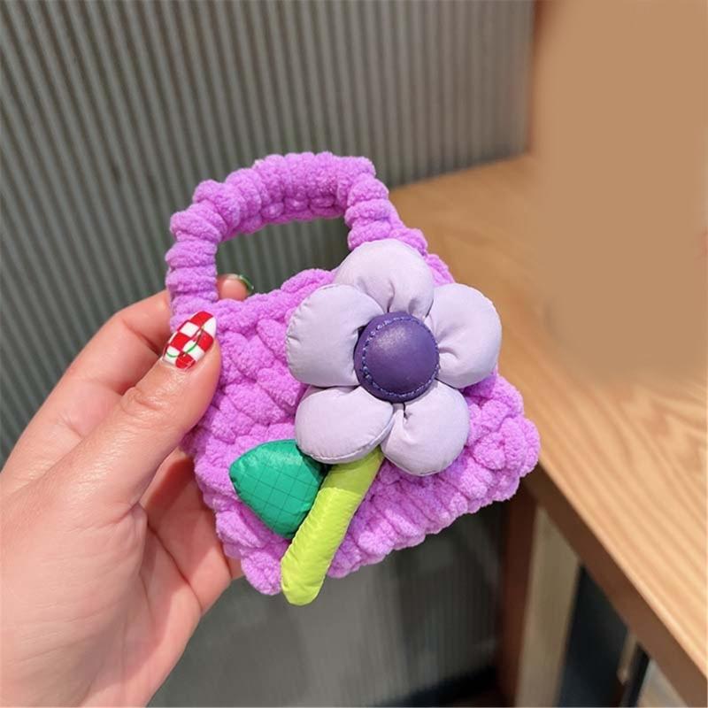 Colorful Crocheted Bag Wireless Headphone Case for Earphone Headphone Storage Wireless Headphone Case Bag Shockproof