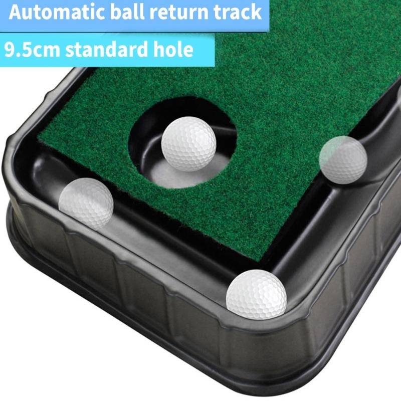 Golfing Putting Mat Golfing Putting Practice Hole Putting Training Device with Auto Return Function for Indoor Outdoor