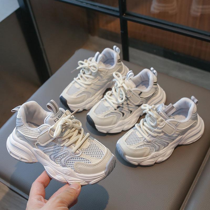 Children Mesh Breathable Chunky Sneakers Unisex Casual Sport Shoes Boys Girls Running Shoes Tennis Shoes 6-16 Years Summer
