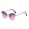 Fashionable Cat Eye Sunglasses With Luxurious Metal Butterfly Frame Design For Women'S Outdoor Street Photography Sunglasses
