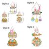 Cartoon Easter Door Hanger Colorful Easter Hanging Ornament Creative Bunny Egg Decor  Front Door