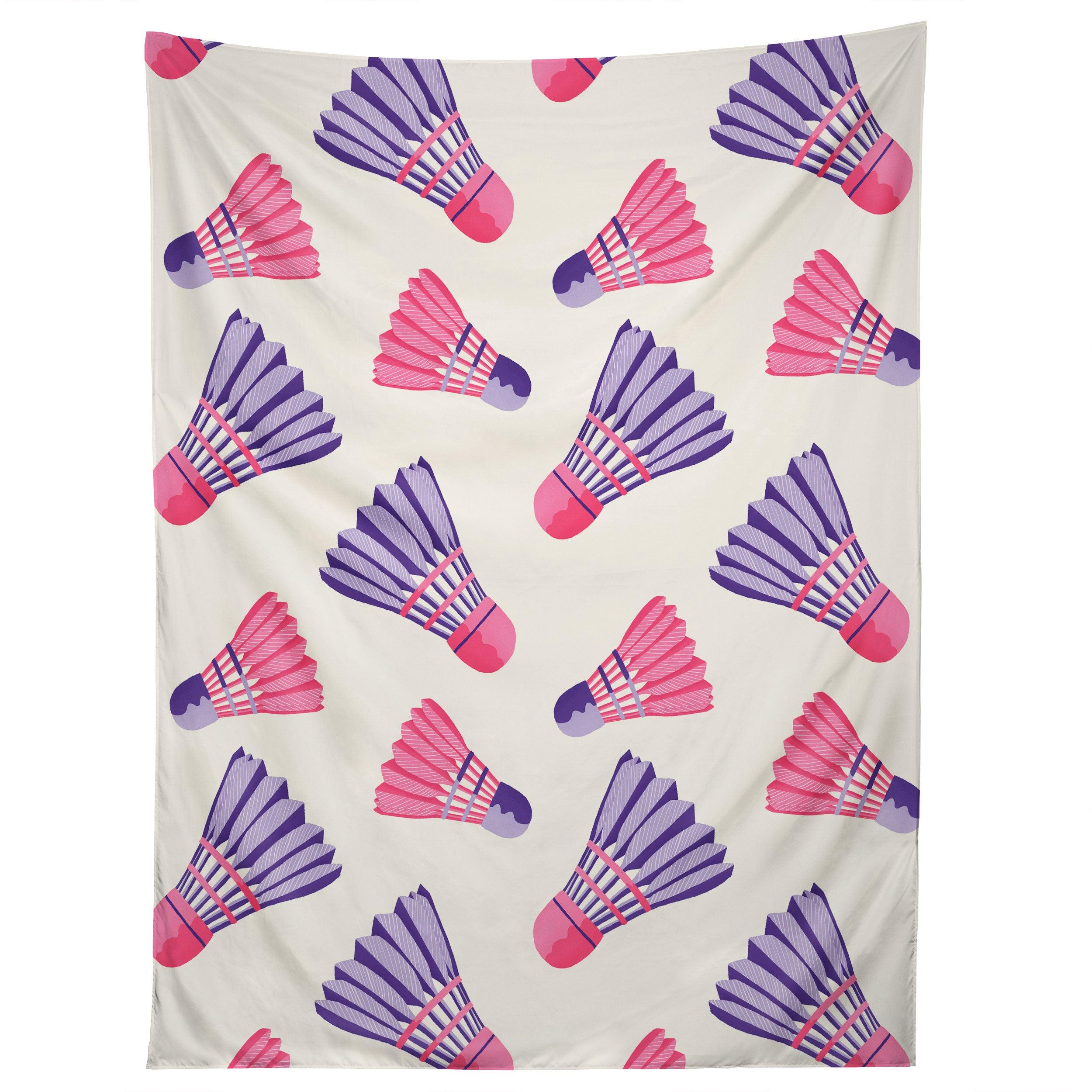 PINK AND PURPLE BADMINTON tapestry 75x100