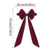 Velvet Chair Sashes Big Bows Tie Back Elastic Band Red Ornaments Chair Decor for Christmas Wedding Party Banquet Holiday Event