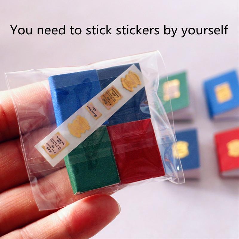 1/12 4Pcs/Set Dollhouse Miniature Mini Books Model Furniture Accessories Fun Bookstore Little Man Book Dollhouse Accessories