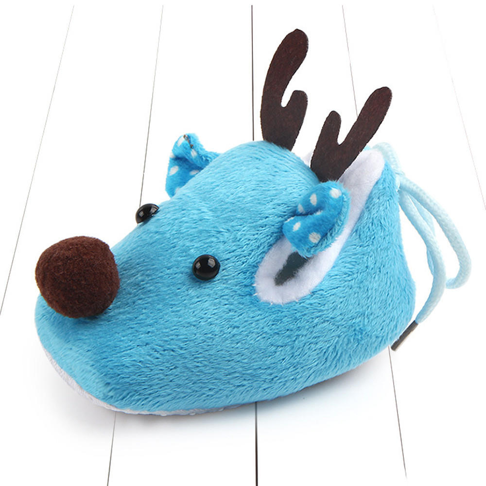 Newborn Infant Baby Boy Girl Christmas Crib Shoes Soft Sole Anti-slip 