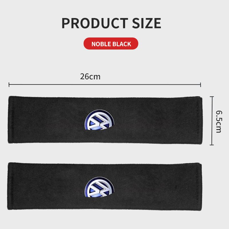 Car Stickers 2025 Hot NEW Car Seat Belt Cover Soft Shoulder Strap Embroidery Shoulder Pad For Volkswagen Tharu R Polo  R-Line