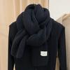 New Red Arctic Fleece Knitted Scarf Men's and Women's Winter Christmas Student Couple Thickened Wool Scarf Korean