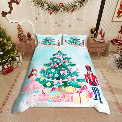 Homewish Christmas Nutcracker Duvet Cover SetXmas Tree For Teens Bedding SetHappy New Year Decor