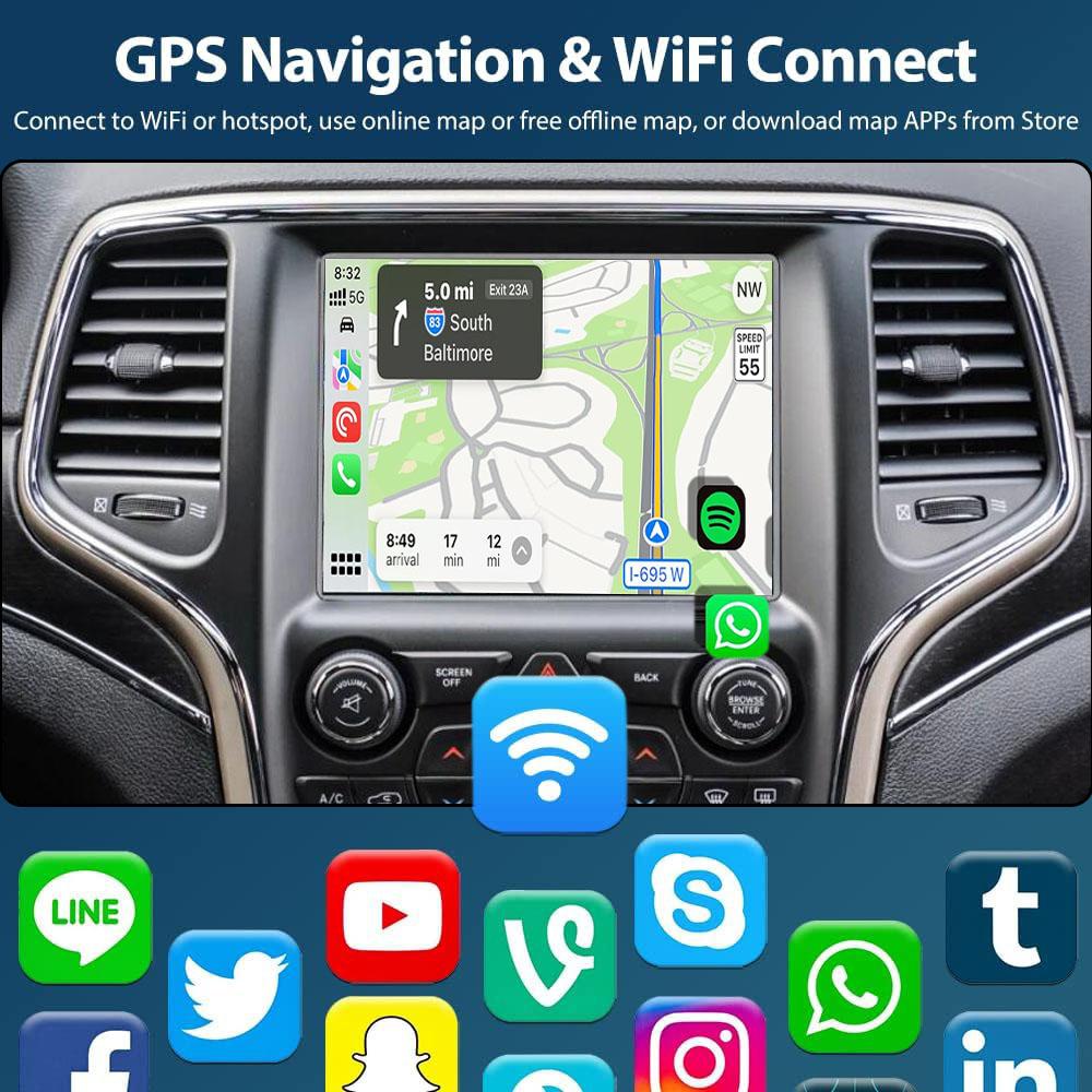 Car Radio Multimedia For Jeep Grand Cherokee 2014-2017 8.4 inch Car Stereo Radio Carplay Android Auto GPS Navigation 4G BT SWC