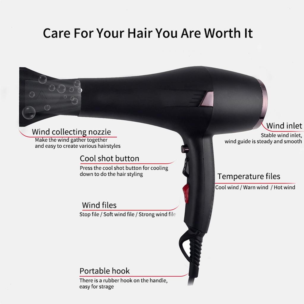 SANGELAR High Power 2000W Professionelle Haartrockner Friseursalon Familie Elektrische Haartrockner Haarpflege Multifunktions Friseur Werkzeuge