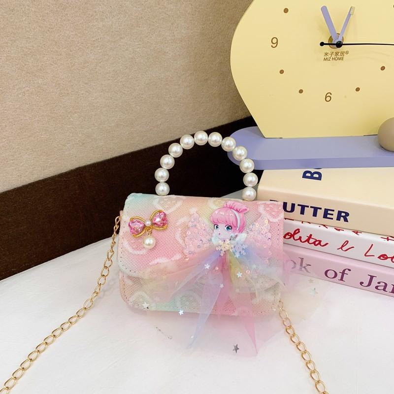 Stylish Charming And Handbag For Girls Featuring Princess Theme And Bow Adorable