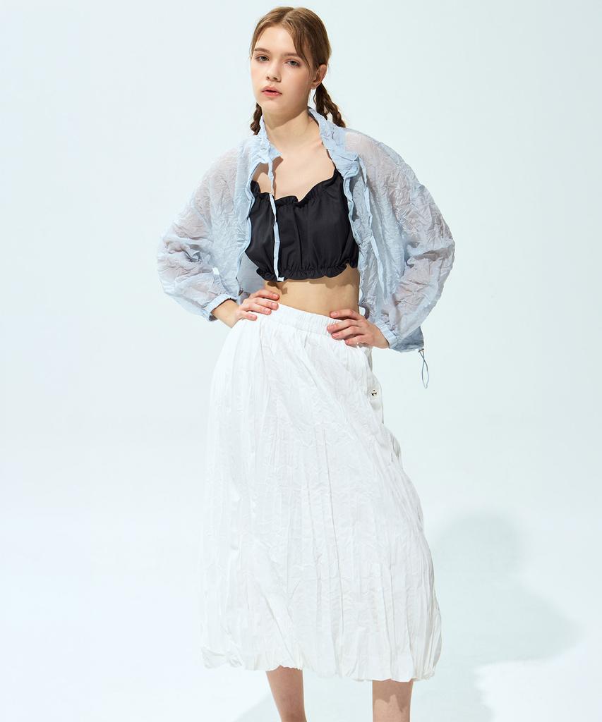 Waiowai Crease Balloon Long Skirt_2 Colors