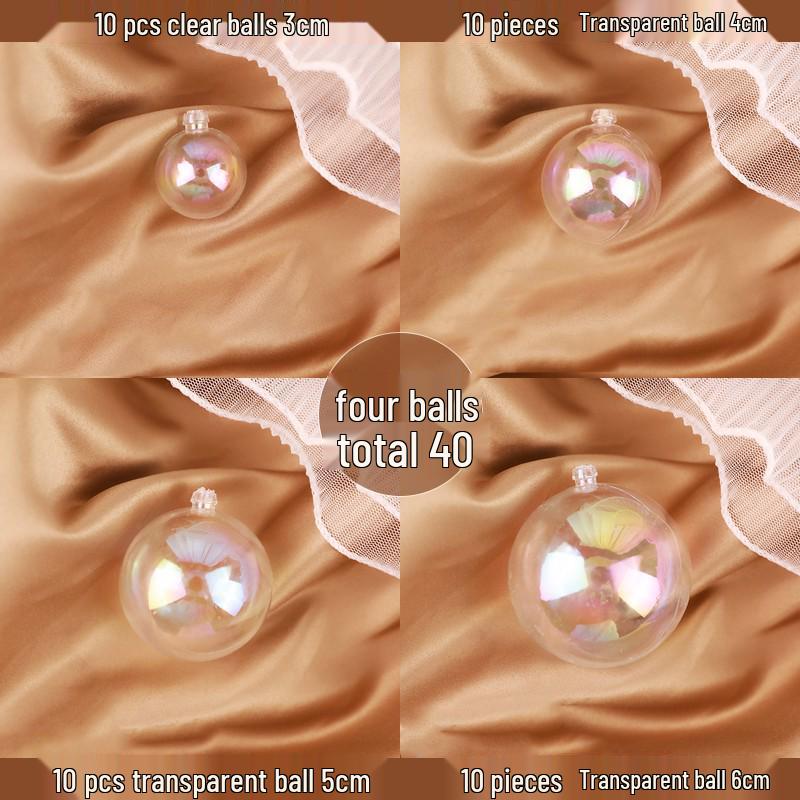 Festive Frosted Gold & Silver Ball Cake Decoration - Christmas & Birthday Iridescent Ornaments Topper