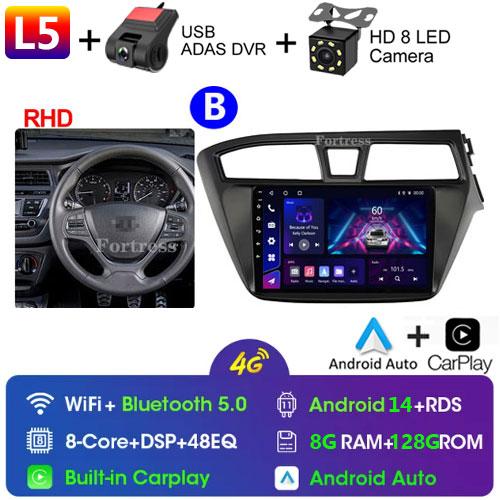 Fortress 6G 128G Android 12 Car Radio For Hyundai I20 LHD 2015 2016 2017 Stereo GPS Carplay Auto Multimedia Player 2Din DVD