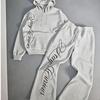 Kapuzenpullover mit Buchstabenprint und weiter Jogginghosen-Set