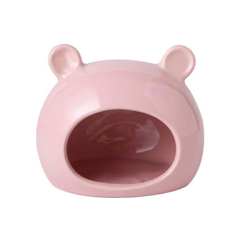 Small Animal Hideout Ceramic Chinchilla Mini Hut Cave Cage Accessories for Dwarf Hamsters Gerbils and Hedgehog Hamster House