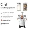 1pc of chef holding salt and pepper shaker resin figurine, suitable for kitchen dining room and Christmas party supplies